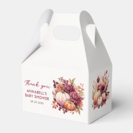 Caja Para Regalos Fall Pumpkin Sunflower Baby Shower Gracias