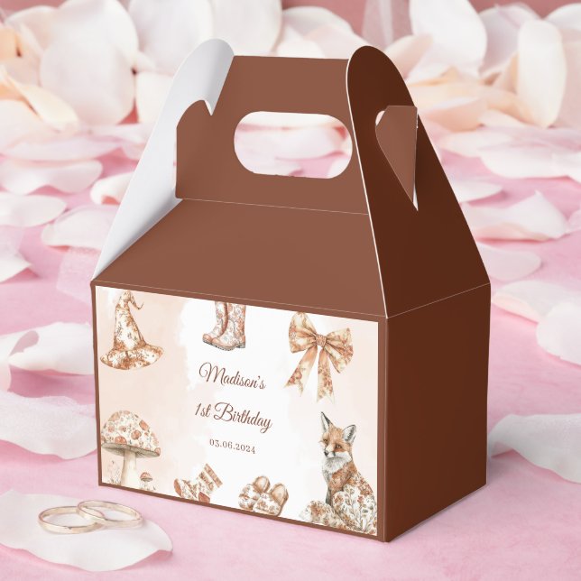 Caja Para Regalos Fall Toile De Jouy Woodland Theme Birthday Party  (Boda)