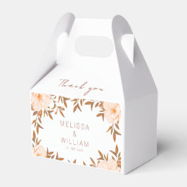 Caja Para Regalos Fall Watercolor Floral Ivory Boda Gracias
