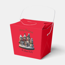 Caja Para Regalos Familia navidad Snowman