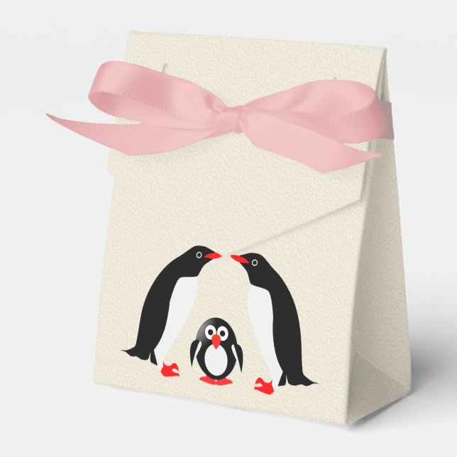 Caja Para Regalos Familia Penguins (Front Side)