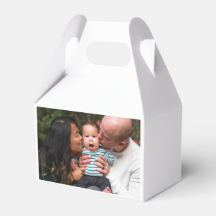 Caja Para Regalos Familia personalizada de dos fotos de doble cara