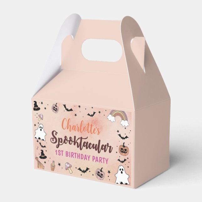 Caja Para Regalos Famoso Fiesta de primer cumpleaños de Halloween (Front Side)