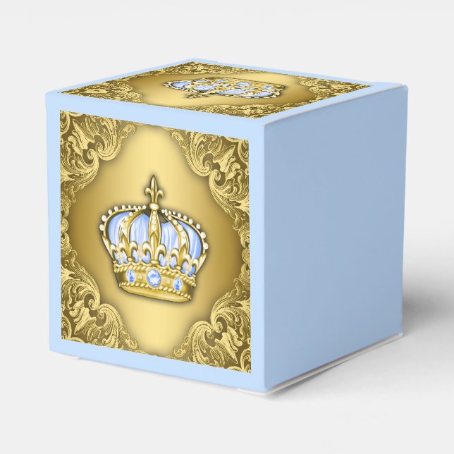 Caja Para Regalos Fancy Blue and Gold Prince (Reverso Costado)