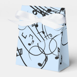 Caja Para Regalos Fancy Music Notes Blue