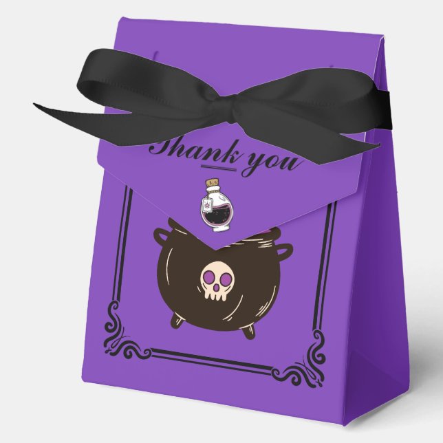Caja Para Regalos Fancy Purple Magick Halloween (Anverso)