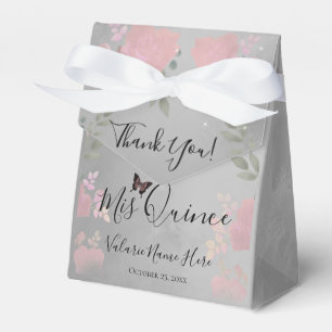 Caja Para Regalos Fancy Rosas Quinceanera Gold Favor Box