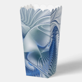 Caja Para Regalos Fantasía dinámica Resumen tonos azules arte fracta