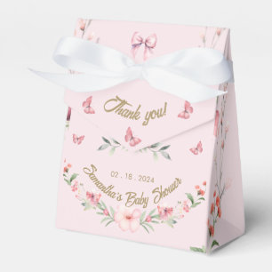 Caja Para Regalos Fantasías Florales Rosadas y Abrazos de Oso de Pel