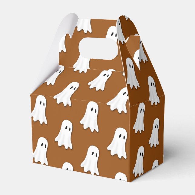 Caja Para Regalos Fantasma Blanco con Ojos (Front Side)