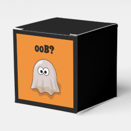 Caja Para Regalos Fantasma Confundido Dice "¿Oob?" Divertido Dibujo 