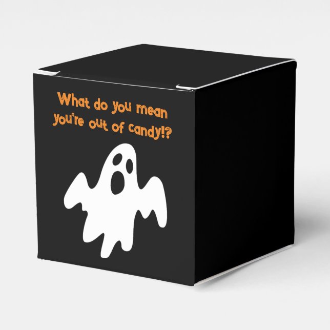 Caja Para Regalos Fantasma divertida de Halloween fuera del canto (Costado Anverso)