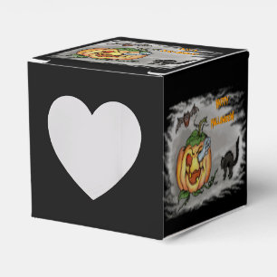 Caja Para Regalos Fantasma, murciélago y gato, ¡Feliz Halloween!