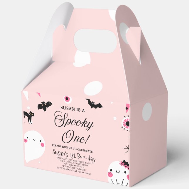Caja Para Regalos Fantasma Un cumpleaños de Halloween (Anverso)