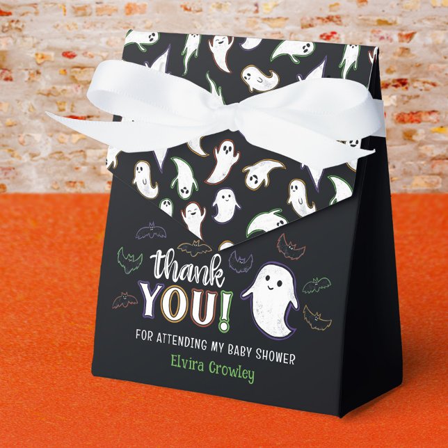 Caja Para Regalos Fantasma y Bats Halloween Baby Shower Gracias (Subido por el creador)