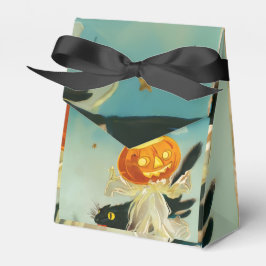 Caja Para Regalos Fantasmas de calabaza de Halloween y gatos negros