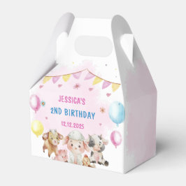 Caja Para Regalos Farm Animals Barnyard Balloon Birthday Party