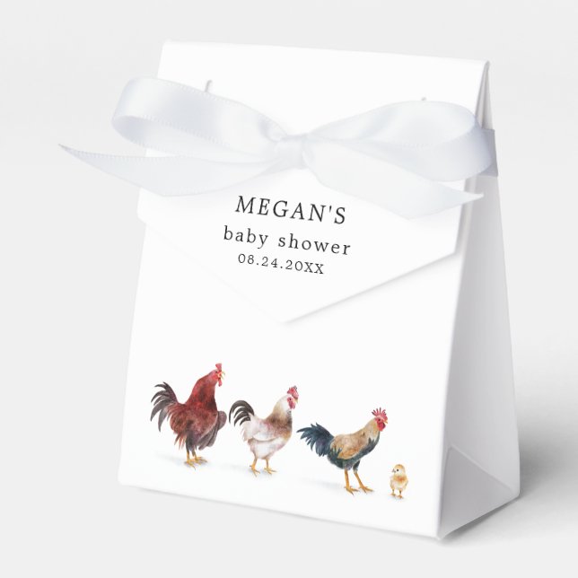 Caja Para Regalos Farm Chicken Baby Shower (Front Side)