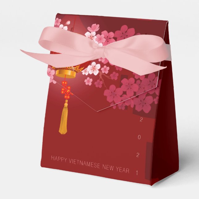 Caja Para Regalos Faroles Hao Dao Feliz Año Nuevo Vietnamita TFB (Front Side)