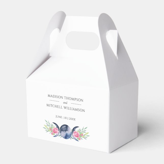 Caja Para Regalos Fase lunar Roses rosas rosas Boda metafísico flora (Front Side)