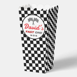 Caja Para Regalos Fast ONE | Black White Race Car Flags Popcorn
