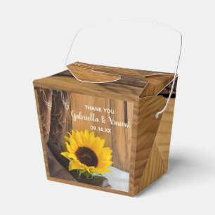 Caja Para Regalos Faux Barn Wood Country Sunflower Western Boda