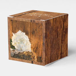 Caja Para Regalos Faux Barn Wood, White Hydrangea Barn Wood Boda