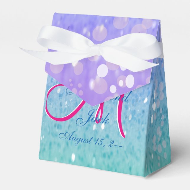 Caja Para Regalos Faux Purple Purpurina Patio Lantern Confetti Glow (Front Side)