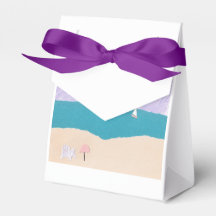 Favor Box con escenario de playa