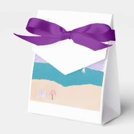 Caja Para Regalos Favor Box con escenario de playa
