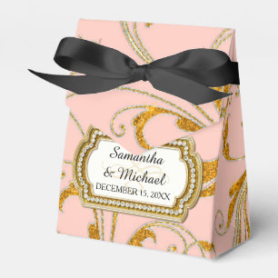 Caja Para Regalos Favor Box Glam Old Hollywood Regency Black Tie
