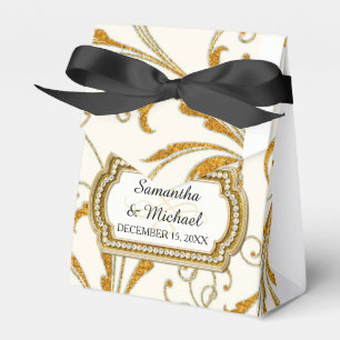 Caja Para Regalos Favor Box Glam Old Hollywood Regency Black Tie