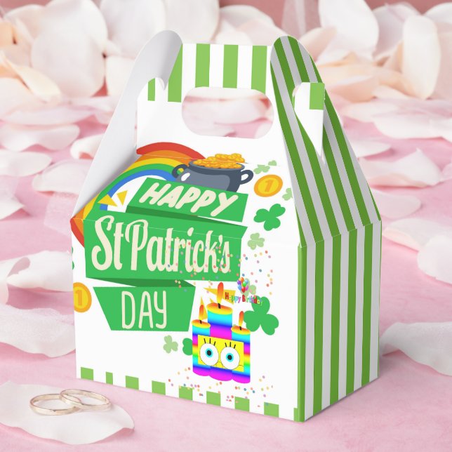 Caja Para Regalos Favor Box Happy St. Patrick's Day Birthday (Boda)