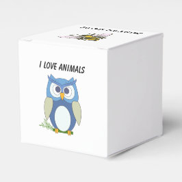 Caja Para Regalos Favor Box "I Love Animals"