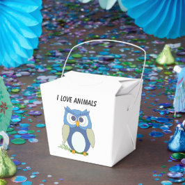 Caja Para Regalos Favor Box "I Love Animals"