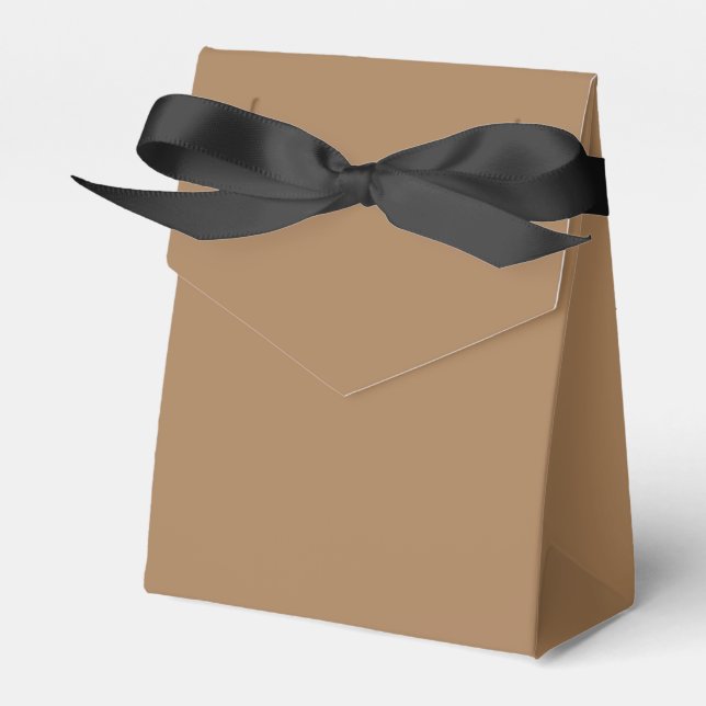 Caja Para Regalos Favor Box Tent Style Light Brown (Front Side)