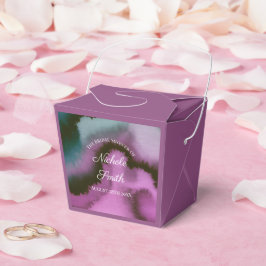 Caja Para Regalos Favor de boda abstracto morado y azul abstracto