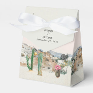 Caja Para Regalos Favor de boda de cactus del desierto en acuarela B