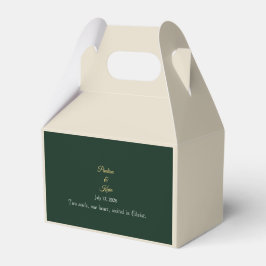Caja Para Regalos Favor de boda esmeralda elegante