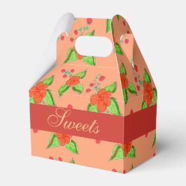 Caja Para Regalos Favor De Boda Florida De Peach