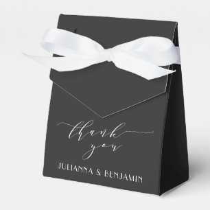 Caja Para Regalos Favor de boda moderno elegante negro y blanco