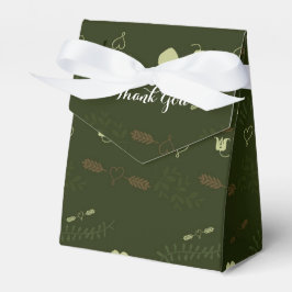 Caja Para Regalos Favor de Boda Rústico Moderno Bosque Verde