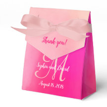 Favor de casamiento de monograma rosa acuarela