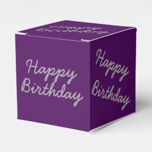 Caja Para Regalos Favor de fiesta clásico de color morado oscuro