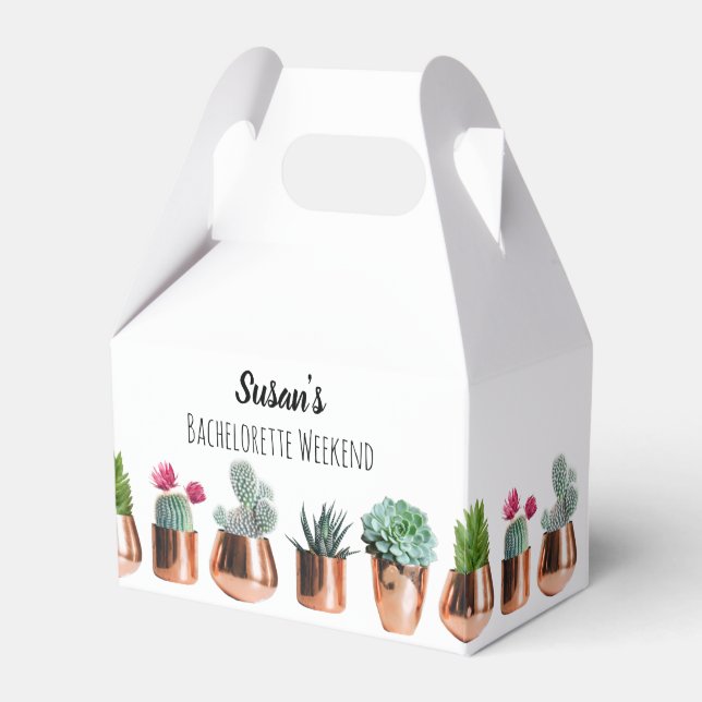 Caja Para Regalos Favor de fiesta de despedida de soltera de cactus  (Front Side)