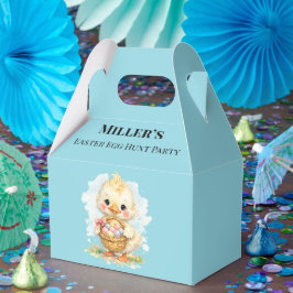 Caja Para Regalos Favor de fiesta de huevo de Pascua de patito adora