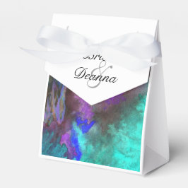 Caja Para Regalos Favor de fusión verde azulada