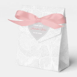 Caja Para Regalos Favor de la boda de la boda de la encía gris rosa 