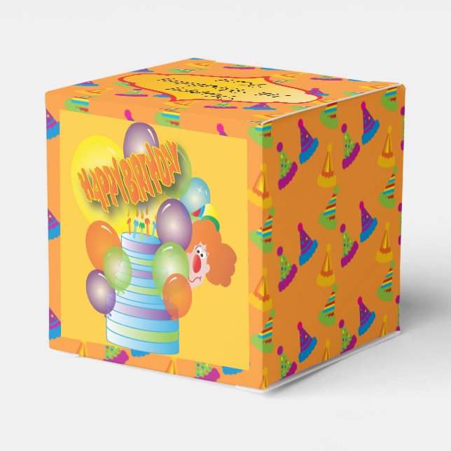 Caja Para Regalos Favor de la Casilla de la Fiesta de Cumpleaños del (Reverso Costado)