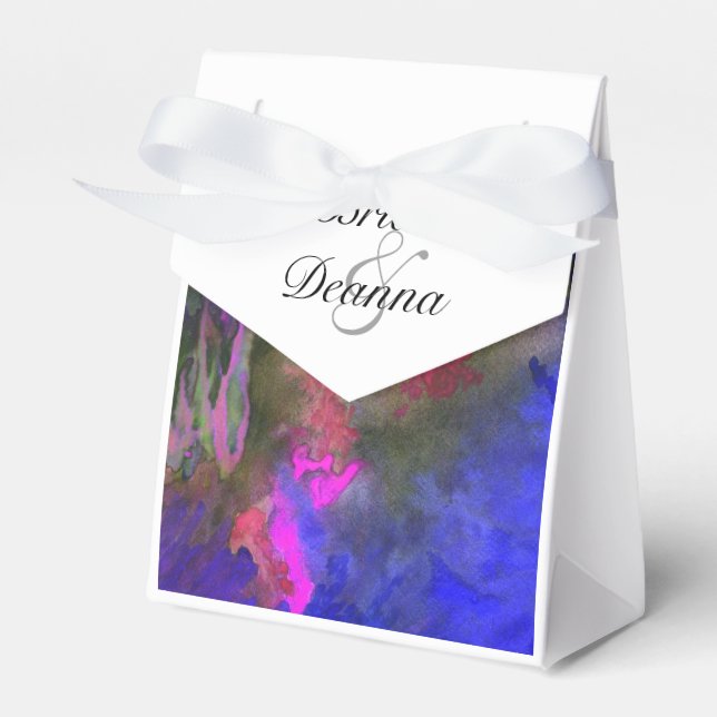 Caja Para Regalos Favor de la fusión azul (Front Side)